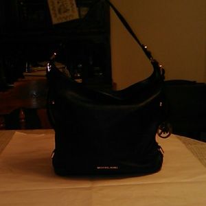 Michael Kors medium black leather shoulder bag